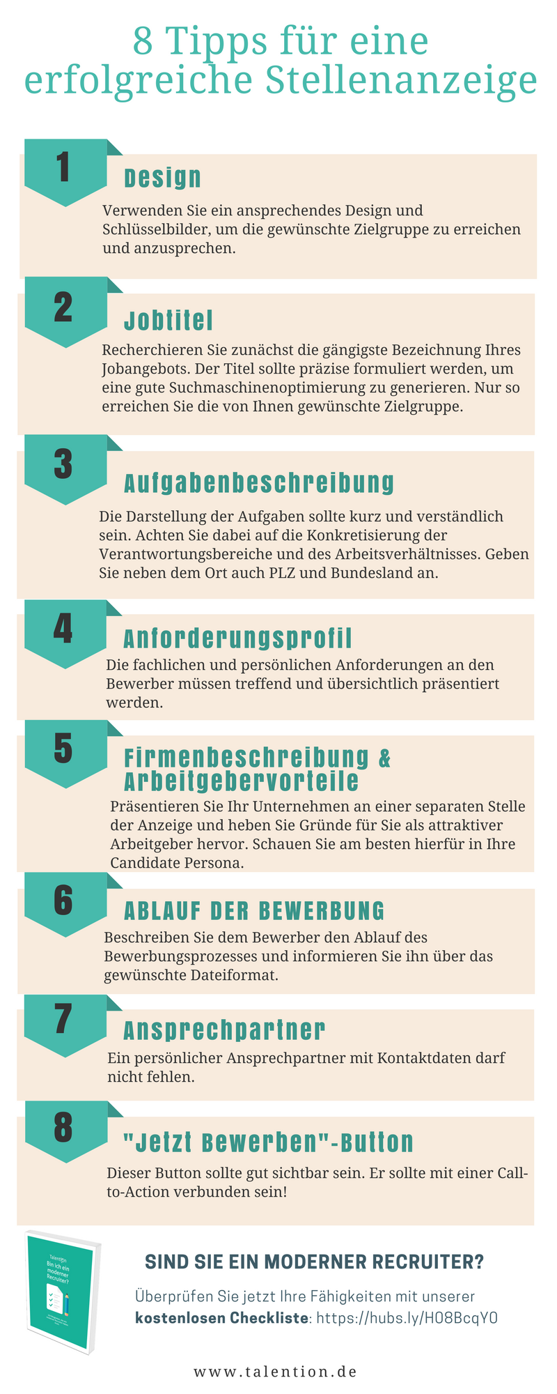 Infografik: 8 Tipps für eine erfolgreiche Stellenanzeige